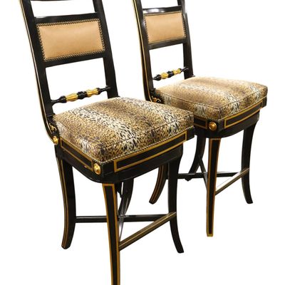 Sale Photo Thumbnail #17: PR Versace style high back and swivel stools - match 515