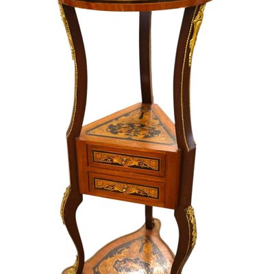 Sale Photo Thumbnail #226: French Rosewood Mahogany 3 Tier Inlaid Stand match 719