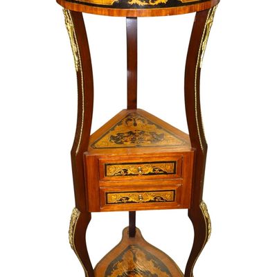 Sale Photo Thumbnail #225: French Rosewood Mahogany 3 Tier Inlaid Stand match 720