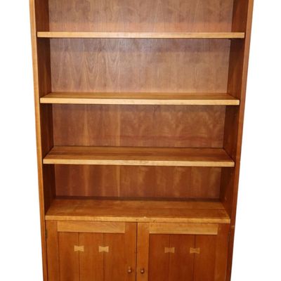 Sale Photo Thumbnail #22: Stickley solid cherry bow tie inlaid bookcase - match 518