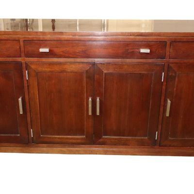Sale Photo Thumbnail #24: Stickley Metropolitan Collection solid mahogany 3 drawer 4 door buffet