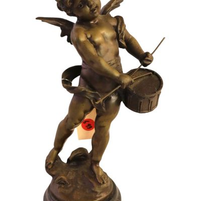 Sale Photo Thumbnail #99: Antique 19thC Bronze Rebecca at the Well Sculpture
