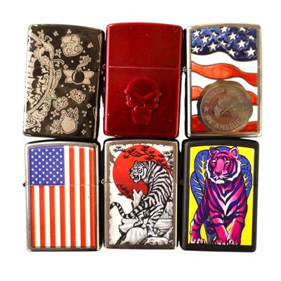 Sale Photo Thumbnail #148: 6 vintage Zippo lighters some sealed.