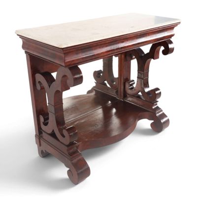 Sale Photo Thumbnail #88: Late Classical Mahogany Pier Table