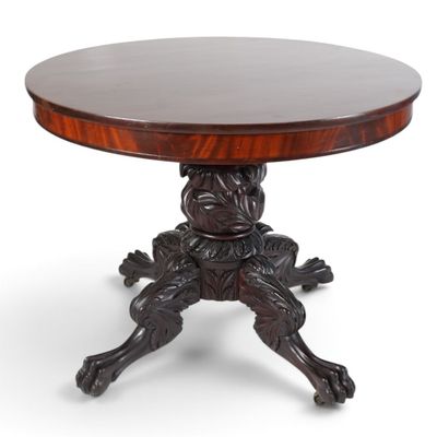 Sale Photo Thumbnail #100: Classical Carved Mahogany Center Table