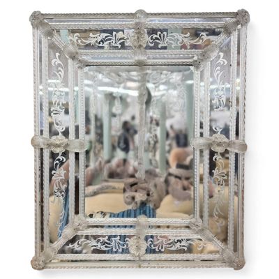 Sale Photo Thumbnail #24: Venetian-Style Etched Glass Mirror