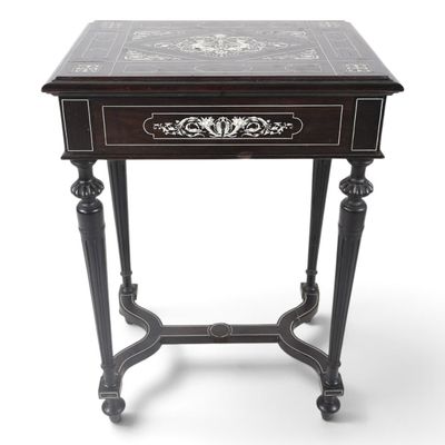 Sale Photo Thumbnail #26: Giroux-Attributed Inlaid Dressing Table