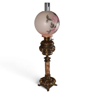 Sale Photo Thumbnail #135: Banquet Lamp, Amber Woodlee-Signed Shade