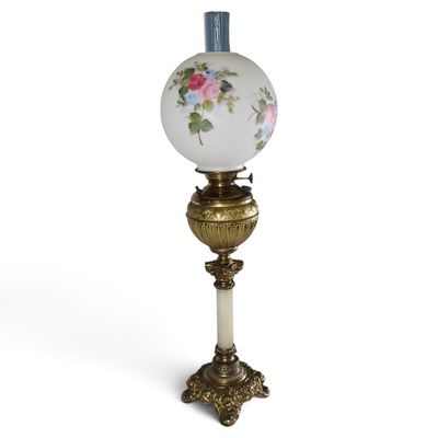 Sale Photo Thumbnail #136: Alabaster-Column Banquet Lamp