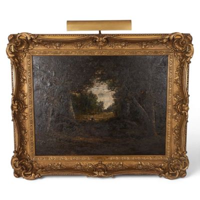 Sale Photo Thumbnail #39: Attr. Louis Remy Matifas Woodland Landscape