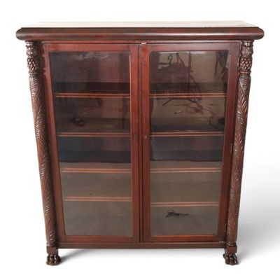 Sale Photo Thumbnail #113: Acanthus-Carved Mahogany Paw-Foot Bookcase