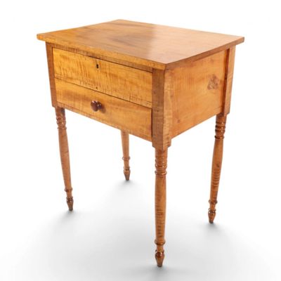 Sale Photo Thumbnail #101: American Sheraton Tiger Maple Work Table