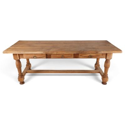 Sale Photo Thumbnail #86: Large Oak 3-Drawer Writing Table