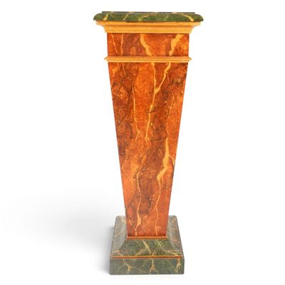 Sale Photo Thumbnail #6: Neoclassical Faux-Marble Painted Pedestal
