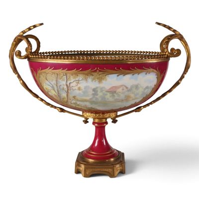 Sale Photo Thumbnail #36: French Sevres-Style Porcelain Centerpiece