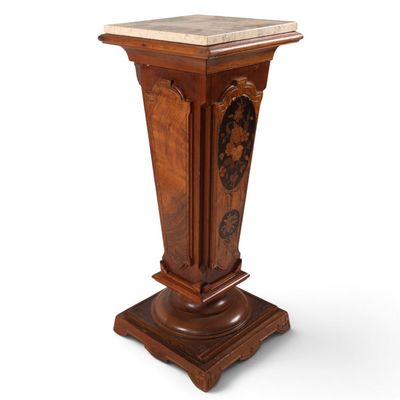 Sale Photo Thumbnail #111: Renaissance Revival Marquetry Pedestal