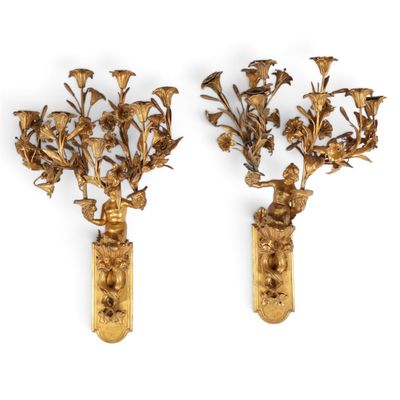 Sale Photo Thumbnail #37: Pair French Figural Dolphin Wall Sconces