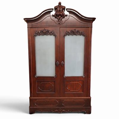 Sale Photo Thumbnail #74: Rococo Mahogany Mirrored Wardrobe