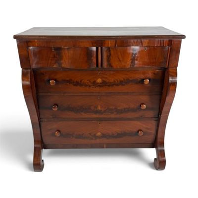 Sale Photo Thumbnail #117: Empire Crotch-Mahogany Chest of Drawers