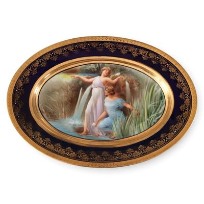 Sale Photo Thumbnail #13: Sevres-Style Porcelain Figural Platter