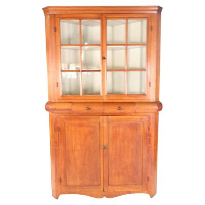 Sale Photo Thumbnail #115: American Cherry Two-Drawer Corner Cupboard