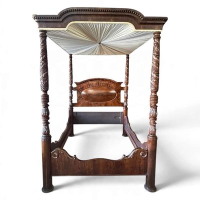 Sale Photo Thumbnail #76: Acanthus-Carved Mahogany Full Tester Bed