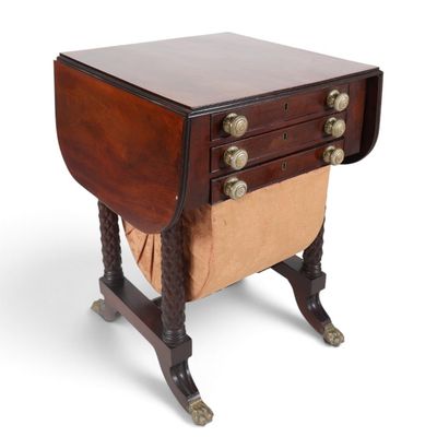 Sale Photo Thumbnail #48: Classical Mahogany Drop-Leaf Work Table