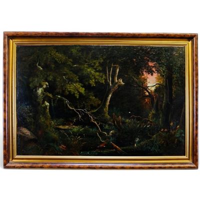 Sale Photo Thumbnail #42: Continental School, Stag in a Forest