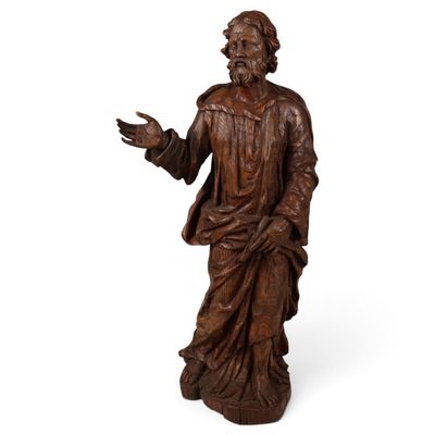 Sale Photo Thumbnail #30: Carved Wood Figure of a Saint or Apostle