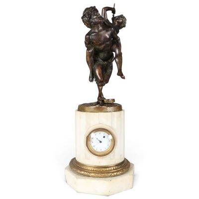 Sale Photo Thumbnail #47: French Bronze Clock, Inscribed Clodion