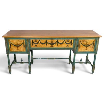 Sale Photo Thumbnail #82: Neoclassical Painted Sideboard