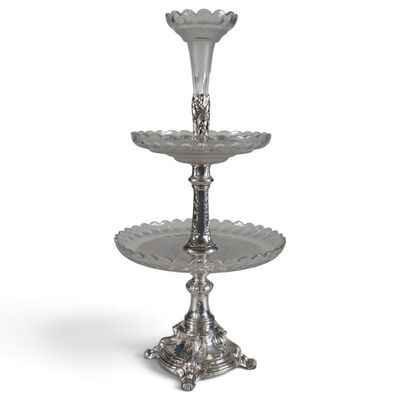 Sale Photo Thumbnail #33: Alex Katsch Silverplate & Glass Dessert Stand