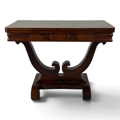 Sale Photo Thumbnail #114: Late Classical Mahogany Wishbone Card Table