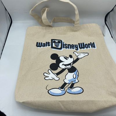 Sale Photo Thumbnail #14: Walt Disney World Mickey Mouse Beige Canvas Tote Bag