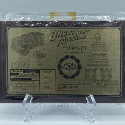 Sale Photo Thumbnail #6: Indiana Jones Adventure Attraction Design ACME Sketchplate LE 1000
