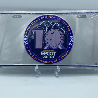 Sale Photo Thumbnail #174: Epcot 10th Anniversary License Plate New In Shrink Wrap