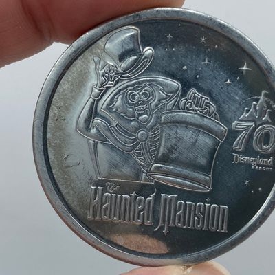 Sale Photo Thumbnail #231: Haunted Mansion Hatbox Goes Disneyland 70th Anniversary Medallion