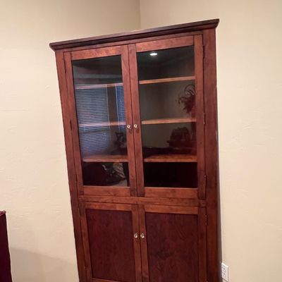 Sale Photo Thumbnail #9: Vintage Corner Display Cabinet