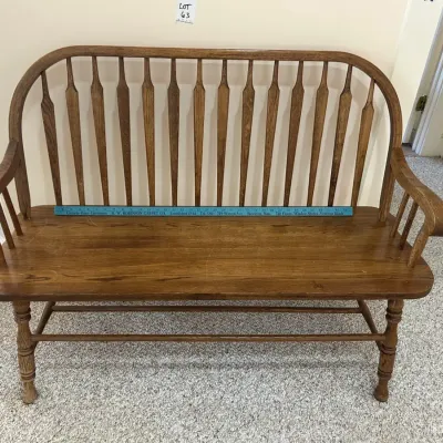 Oak Windsor-Style Bench