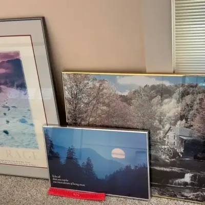 Collection of Three Framed Inspirational & Landscape Prints ($7.81)