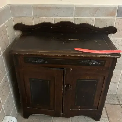 Vintage Painted Two-Door Cabinet