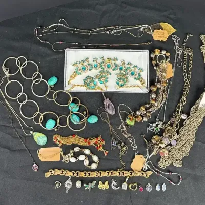 Lot Of Vintage Women’s Jewelry Bohemian Style, Necklaces, Charms And Bracelets