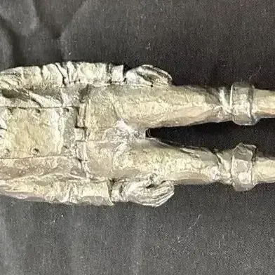 Signed Western Cowboy/Rancher Metal Figurine