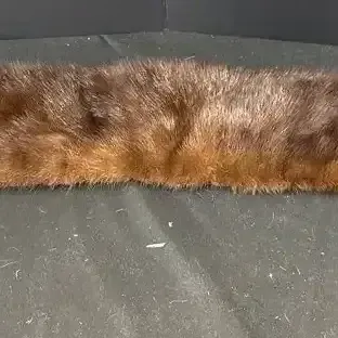 Vintage Dark Brown Genuine Fur Stole/collar
