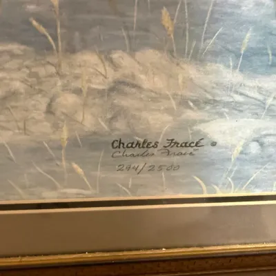 Sale Photo Thumbnail #392: Hand-signed and numbered limited edition wildlife art print by Charles Fracé, numbered 294/2500.