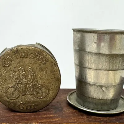 Sale Photo Thumbnail #175: Lot 175 Cyclist collapsible cup