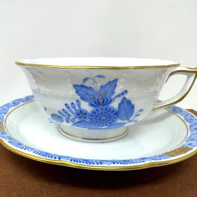 Sale Photo Thumbnail #129: Lot 129 Herend china cup & saucer