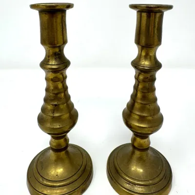Sale Photo Thumbnail #47: Lot 47: Brass Candlesticks