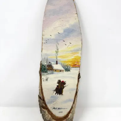 Sale Photo Thumbnail #169: Lot 169 Painting on wood