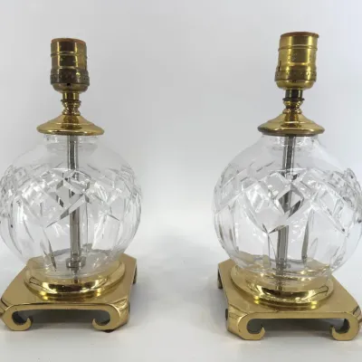Sale Photo Thumbnail #241: Lot 241 Vintage Waterford Crystal lamps